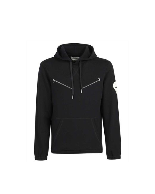 Alexander McQueen Black Cotton Hooded Sweatshirt for men