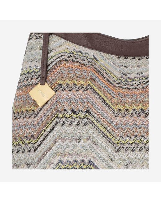 Missoni Gray Chevron Pattern Bag