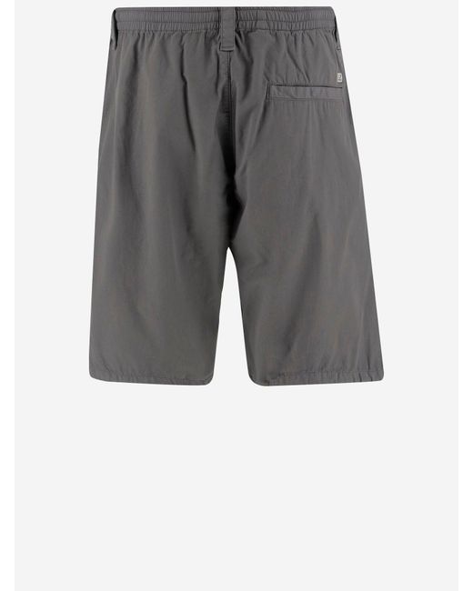 C P Company Gray Ripstop Short Pants for men