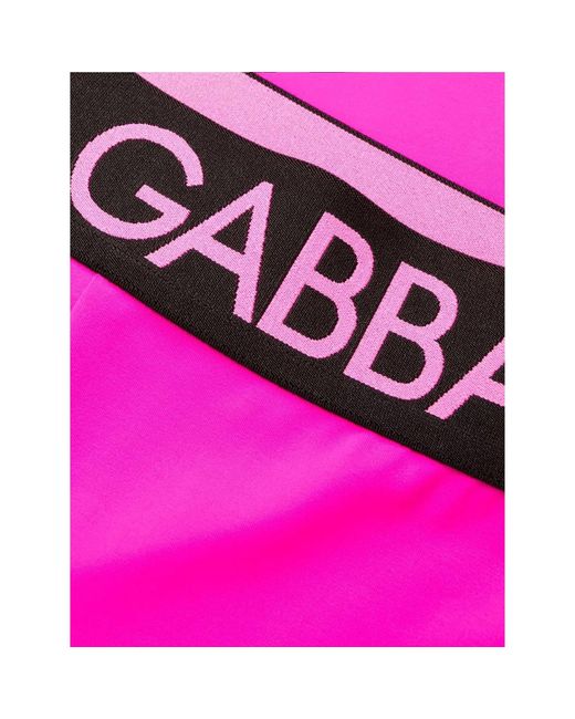 Dolce & Gabbana Pink Hoch sitzende Leggings