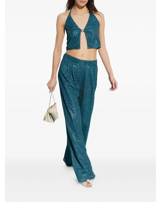 Oseree Blue Lumiere Tailored Long Pants