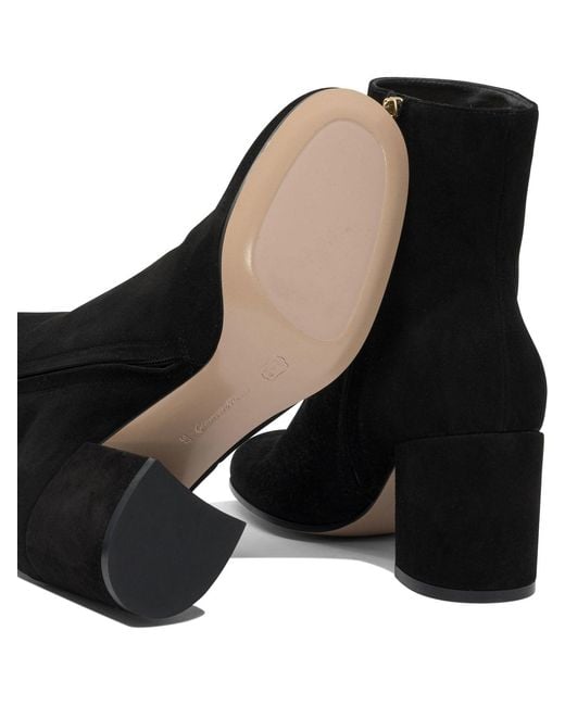 Gianvito Rossi "joelle 70 Mm" Enkellaarzen Met Ritssluiting in het Black