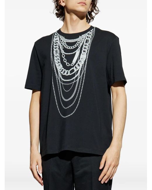 Balmain Black Gedrucktes T -Shirt