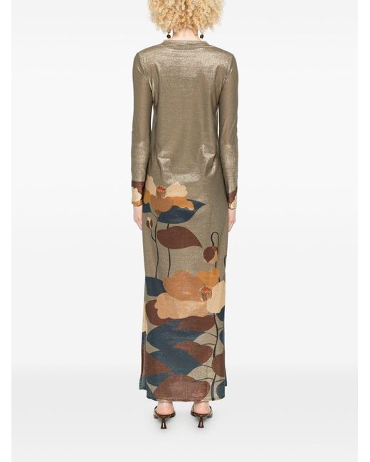 Siyu Natural V-Neck Ninfa Kaftan Dress