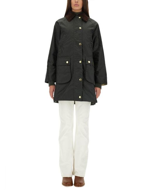 Barbour Long Waxed Jacket "beadnell" in het Black