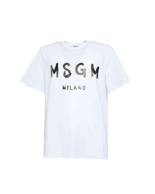 MSGM T-shirts En Polo's in het White