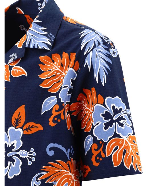 Camicia "tropicale" di Maison Kitsuné di Maison Kitsuné in Blue da Uomo
