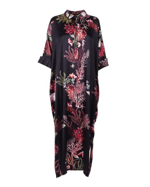 Shirtaporter Blue Abito Lungo Caftano