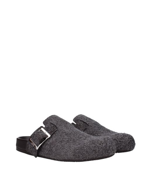 Loewe Brown Slippers And Clogs Ease Suede