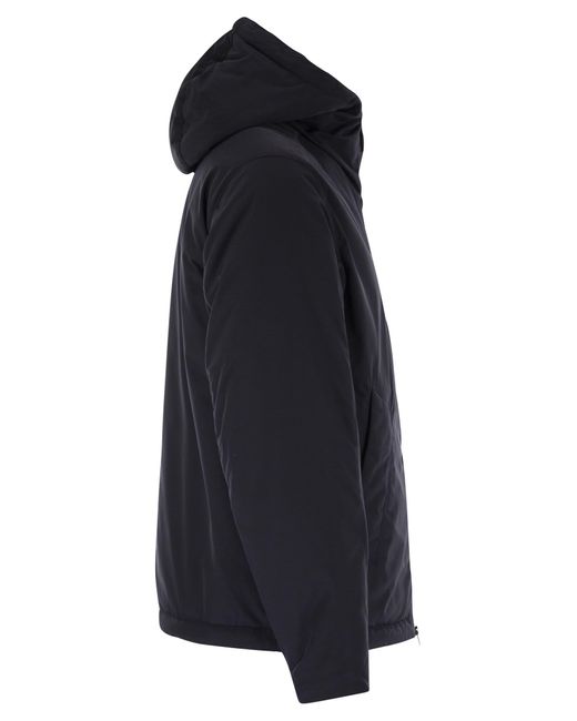 Stone Island Blue Padded Jacket With Hood And Drip Proof for men