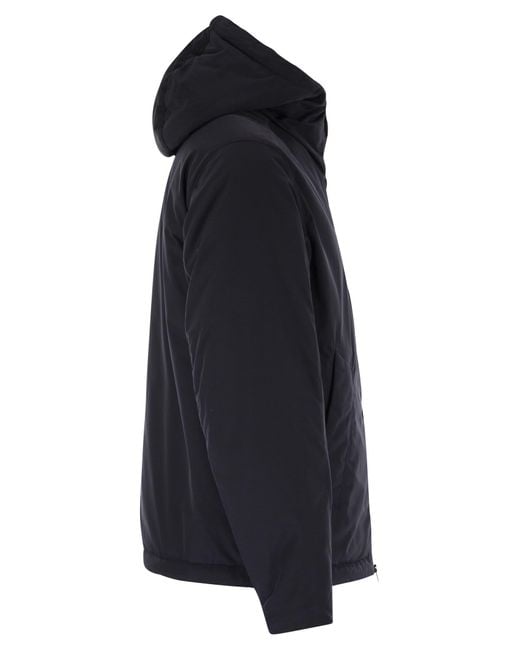 Stone Island Gevoted Jasje Met Kap En Druppelbestendig in het Blue voor heren