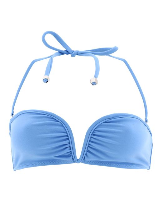 Nanushka Blue Manou Bikini Top