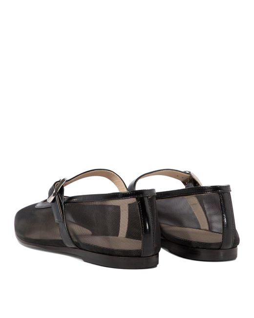 Le Monde Beryl Gray Mesh Mary Jane Ballet Flats