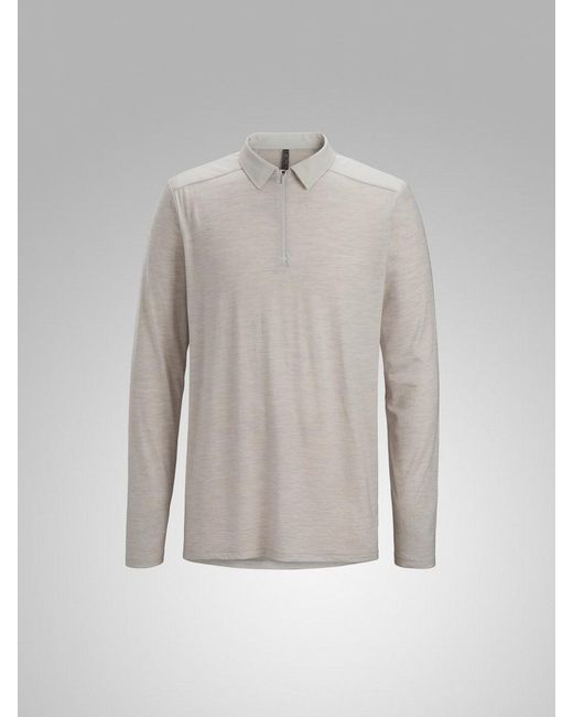 Arc'teryx Frame Ls Polo in Gray for Men | Lyst