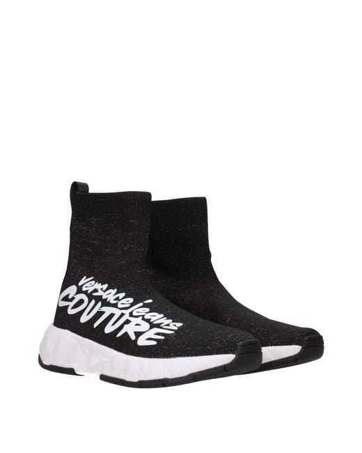 Versace Jeans Black Sneakers Couture Donna Tessuto Nero