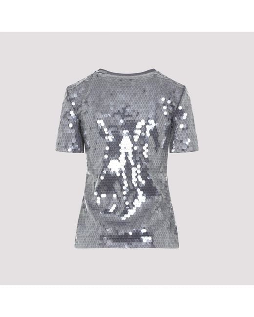 Sportmax Gray Smoke Kibbutz Sequined T-Shirt