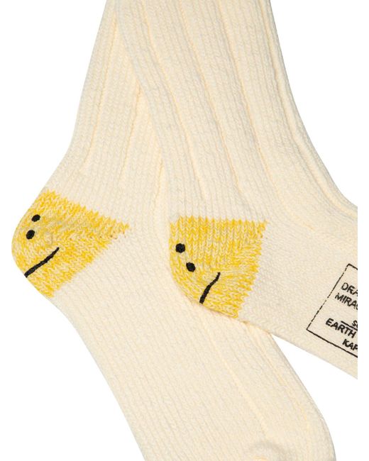 Kapital "Rainbowy Happy Heel" Socken in Natural für Herren