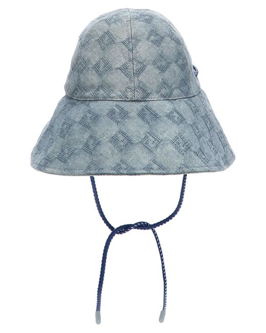 Fendi Blue Ff Canvas Hat