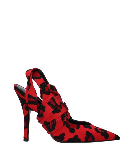 The Attico Red Fabric Sandal