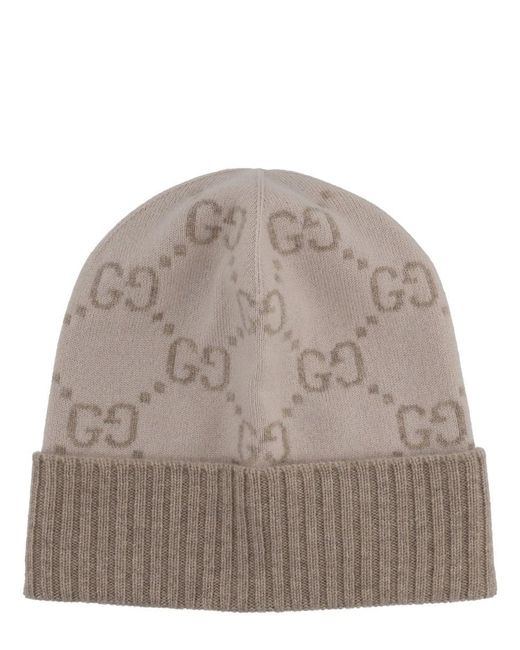 Gucci Gray Jacquard Gg Hat