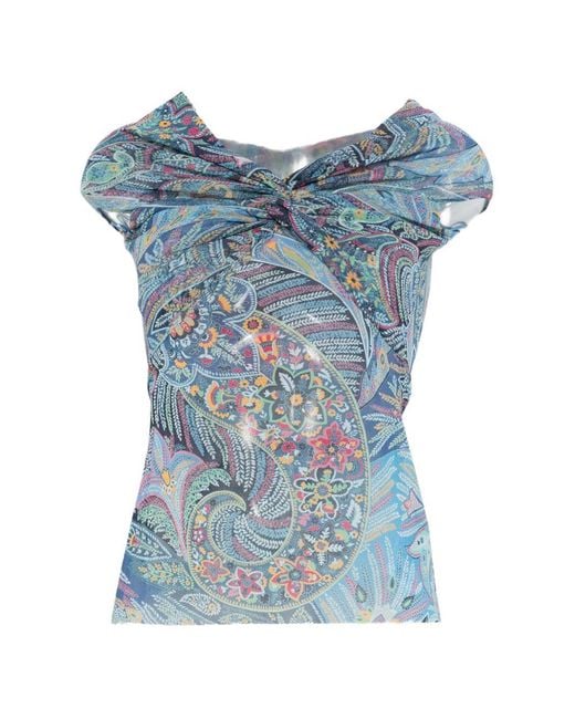 Haut Imprimé Etro en coloris Blue
