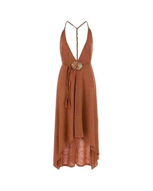 Alanui Brown Mermaid Inside Dress