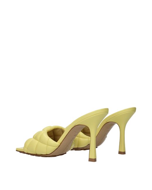 Sandalias Mujeres de cuero amarillo/limón Bottega Veneta de color Yellow