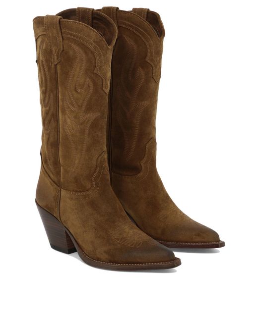 "Santa Fe" Botas de tobillo Sonora Boots de color Brown