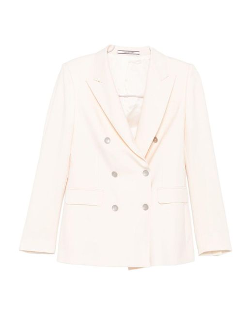 Tagliatore White Wool Blend Suit