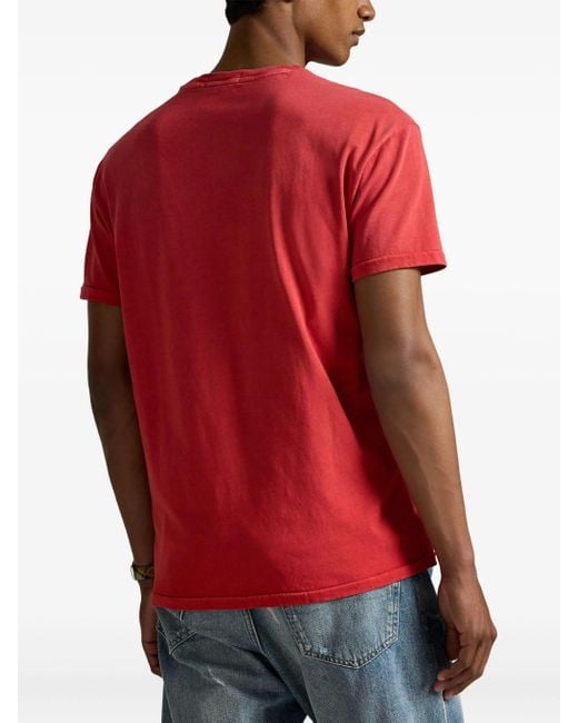 Polo Ralph Lauren T -shirt Met Korte Mouwen in het Red