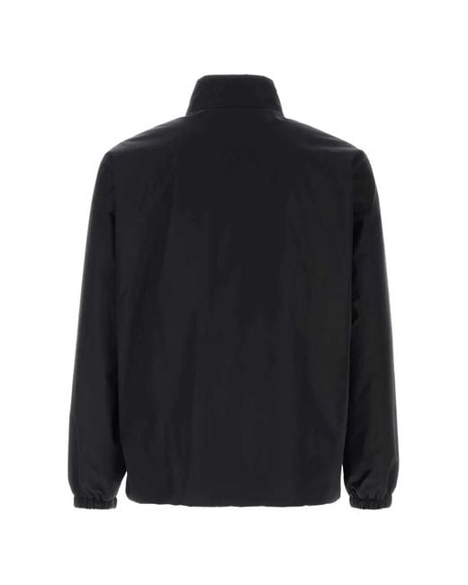Jil Sander Black Zip-Up Jacket With Logo Print for men