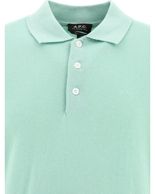 Gregory Polo Shirt di A.P.C. in Green da Uomo