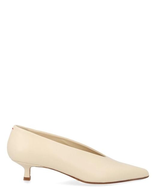 Aeyde Natural Clara 40 Leather Pumps