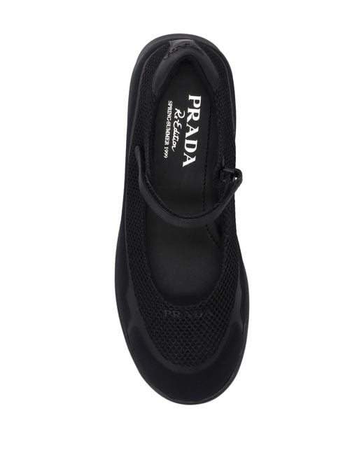 Prada Black Round Toe Ballet Flats