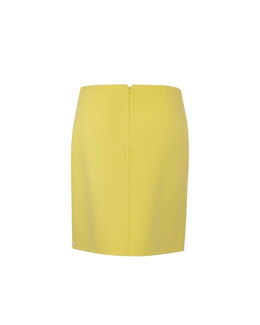 Max Mara Yellow Essen Wool Skirt