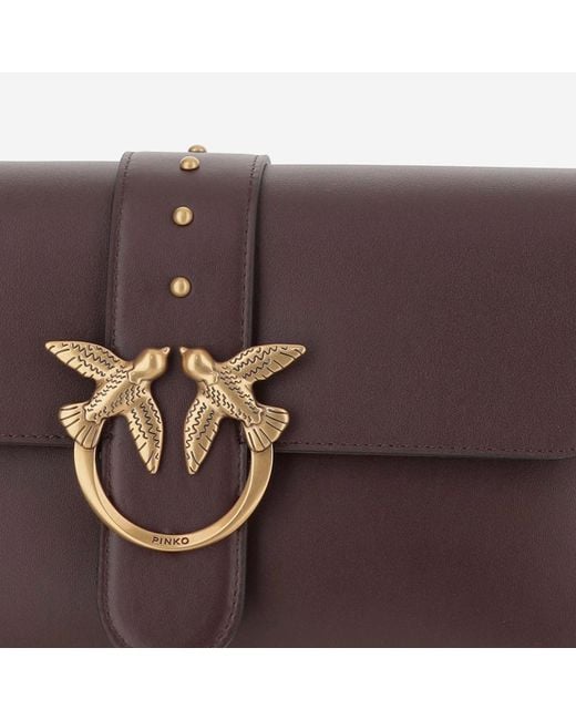 Pinko Brown Classic Love Bag Slouchy Shoulder Bag