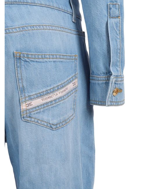 Elisabetta Franchi Blue Tuta Donna Jeans