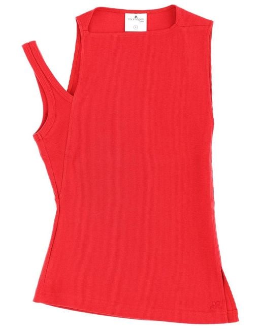 Courreges Red "Oblique 90's" Top