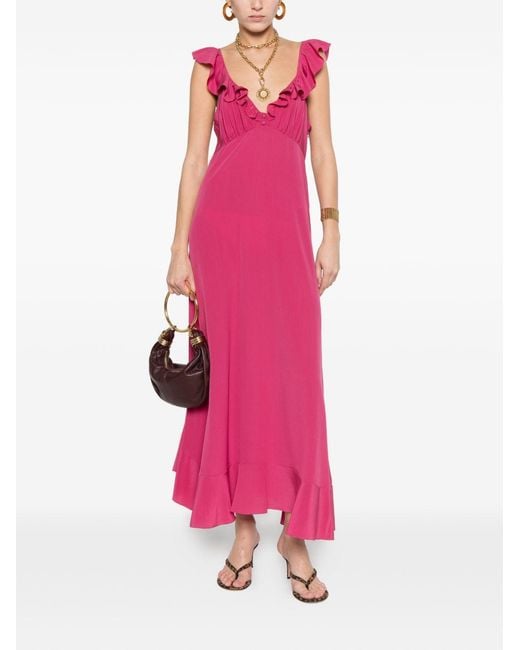Chloé Pink Silk Long Dress