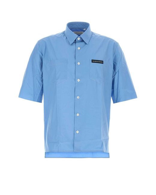 NAMACHEKO Blue Cerulean Poplin Guardia Shirt