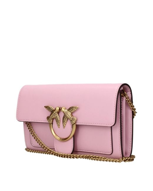 Pinko Pink Pochette Leather