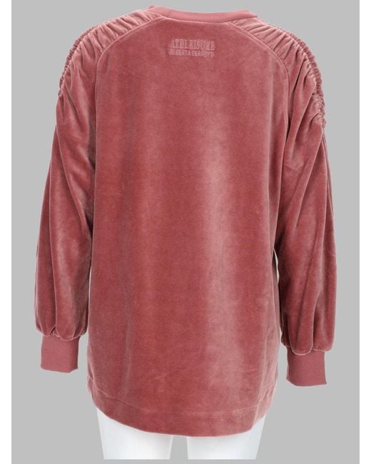Alberta Ferretti Pink Chic Chenille Mini Sweatshirt For
