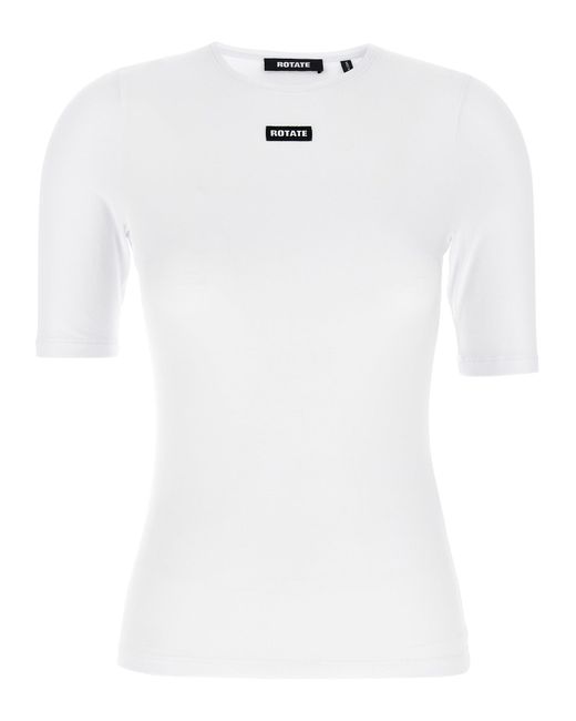 ROTATE BIRGER CHRISTENSEN Roteer Birger Christensen 'korte Mouw' T -shirt in het White