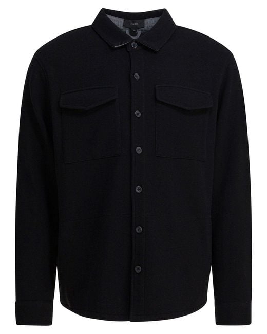 Vince Blue Cotton Overshirt Jacket