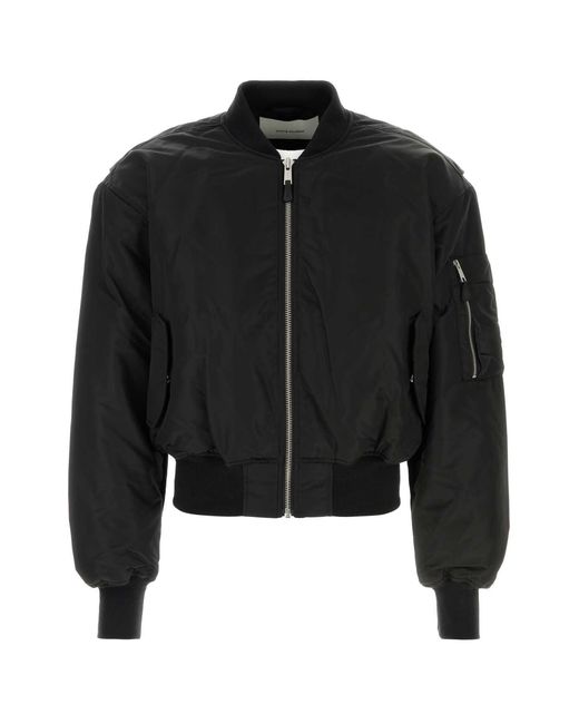 Entire studios Black Cropped Broad Bomber