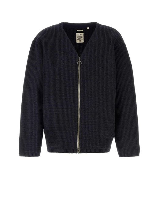 Nanamica Blue Knit Oversize Cardigan