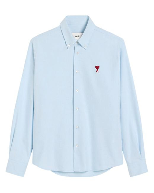 AMI Blue De Coeur Cotton Shirt