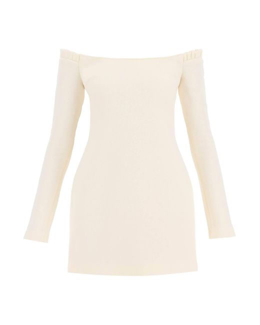 'Octavia' Wool Mini Vestido Khaite de color White