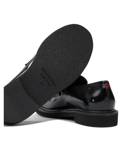 Halmanera Black Glossy Leather Loafers Loafers & Slippers