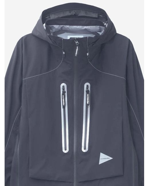 And Wander Blue Pertex Shield Nylon Jacket